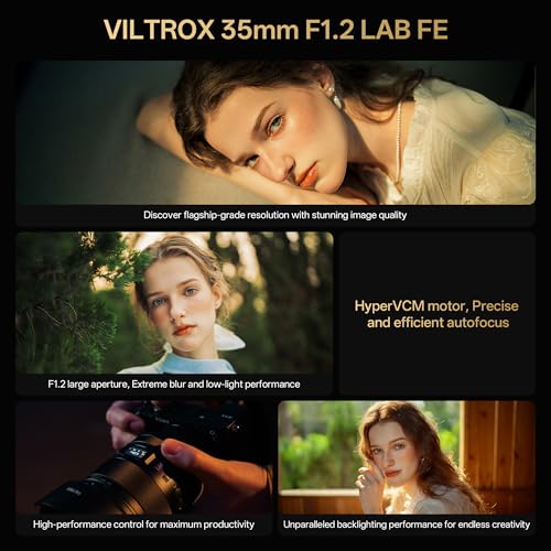 Image of VILTROX AF 35mm F1.2 LAB FE Lens for Sony E Mount, 35mm f /1.2 Wide-Angle Fixed-Focus Full Frame Lens with HyperVCM Motor Compatible with Sony Camera a7IV a7RV a9II a7CII ZVE1 A1 a6700 a6400