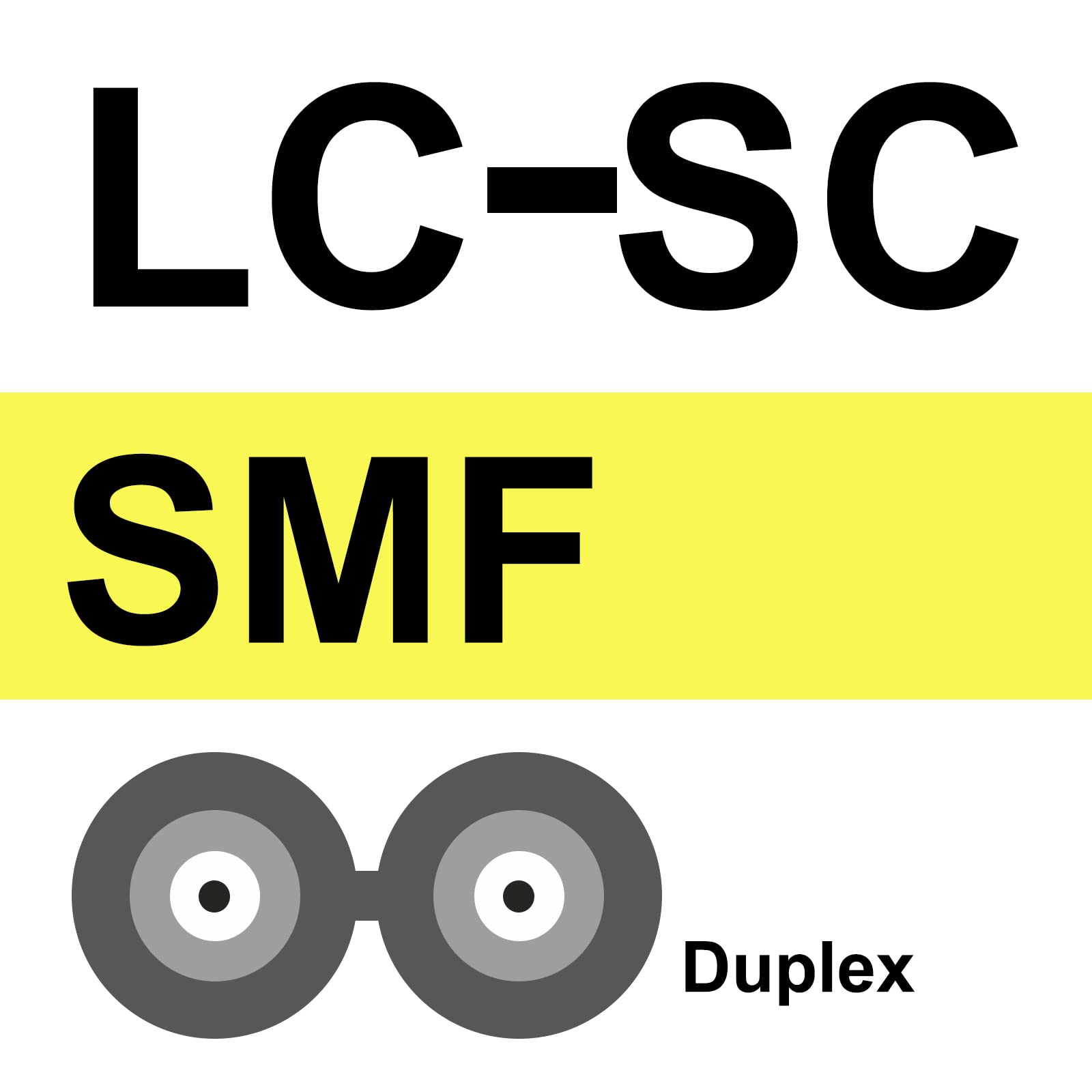 10Gtek Fiber Patch Cable - LC to SC OS2 1G/10G Singlemode Jumper Duplex 9/125 LSZH Fiber Optic Cord, Yellow, 3-Meter(9.8-ft), 2-Pack
