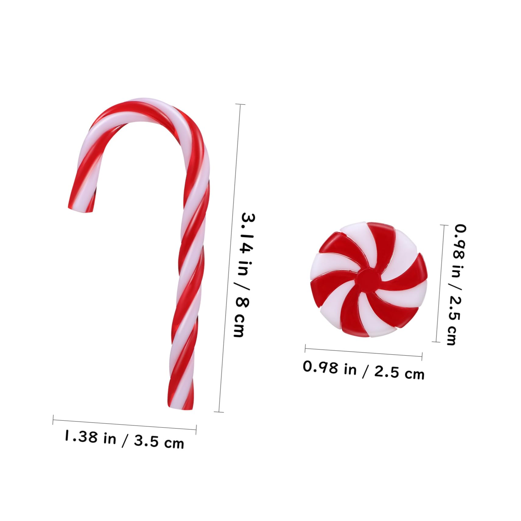 Cabilock 5 Juegos Colgante De Decoración para Árbol De Navidad. Christmas Candy Christmas Decorations Batería De Luces De Hadas Decoración De Bastones De De Navidad 80 Uds * 5