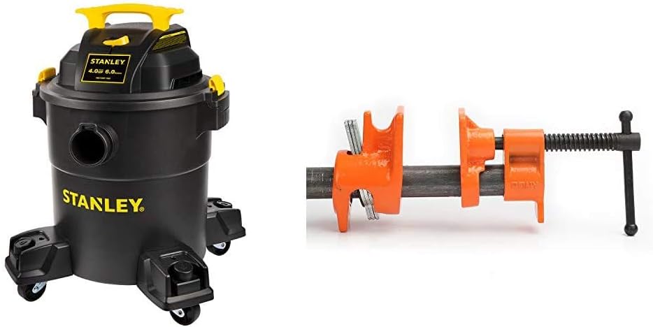 Black Friday 🔥 Stanley 6 Gallon Wet Dry Vacuum, 4 Peak HP Poly 3 in 1 Shop Vac Blower with Powerful Suction, Multifunctional Shop Vacuum W/ 4 Horsepower Motor & Pony 52 Pipe Clamp, Fixture for 1/2-Inch Black Pipe Free Shipping Over $50 Stanley 6 Gallon Wet Dry Vacuum, 4 Peak HP Poly 3 in 1 Shop Vac Blower with Powerful Suction, Multifunctional Shop Vacuum W/ 4 Horsepower Motor & Pony 52 Pipe Clamp, Fixture for 1/2-Inch Black Pipe