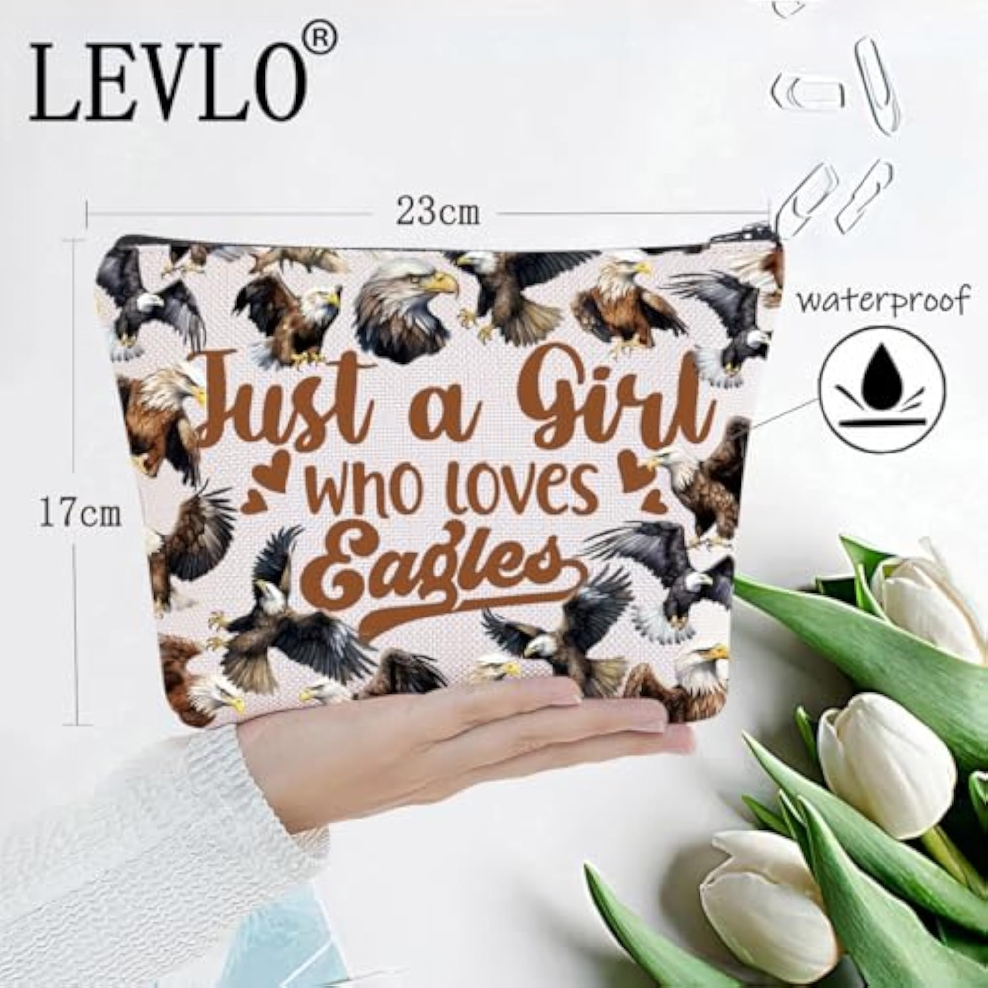 Bald Eagles Bird Cosmetic Make Up Bag