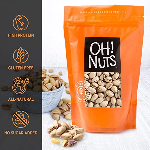 Oh! Nuts 2 Lb Specialty Pistachios Finely Salted | Imported Turkish Antep Pistachios Roasted And Lightly Salted (Package May Vary) #TOP1