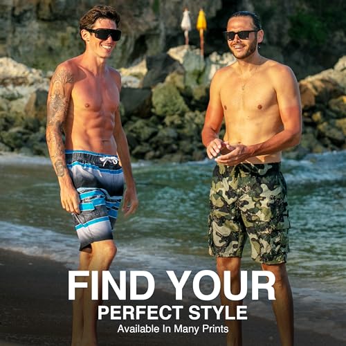 Image of Kanu Surf Men's Big Viper Extended Size Stripe Swim Trunk