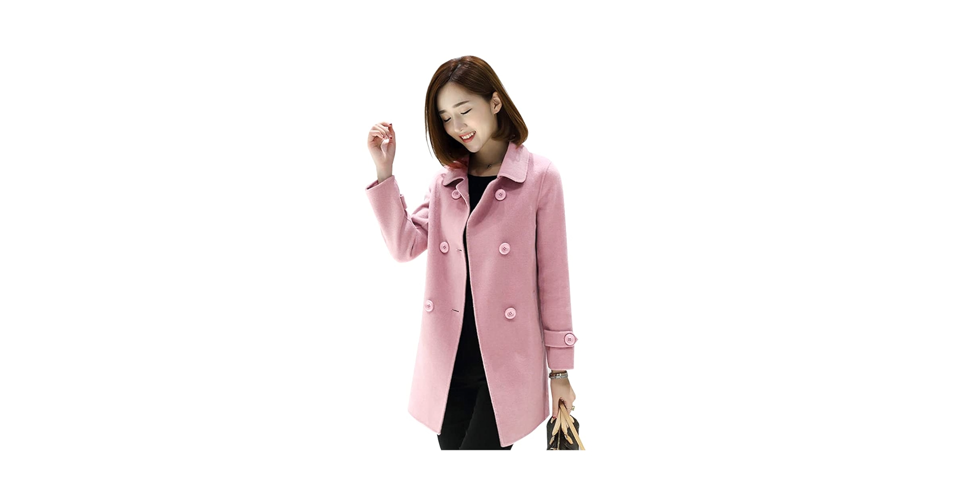 ジャケット・アウター Lausanne Wool Short Coat - pink petale Lausanne Wool Short Coat - Pink Petale