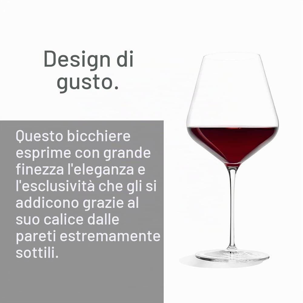 Stölzle Lausitz Calice Borgogna Starlight 820ml I Set di 6 Bicchieri da Vino Rosso Lavabili in lavastoviglie e infrangibili I Calici da Vino Altamente Funzionali I qualità Pregiata