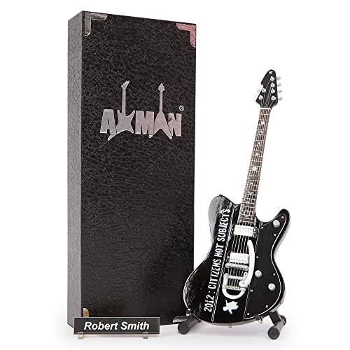 Robert Smith (The Cure) : UltraCure Réplique miniature de guitare - Les Beatles, Paul McCartney, John Lennon, RIngo Starr, George Harrison Robert Smith (The Cure) : UltraCure Réplique miniature de guitare
