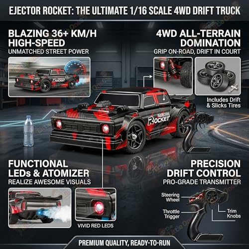 Image of The Little Ones 4x4 Rc Drifting Car - Rc Drift Cars High Speed Remote Control Drift Car 2.4GHz Remote Control Drift Stunt Off Road Cars 360 Rotation Toys for Kids & Adults Boys & Girls [DodgeX]