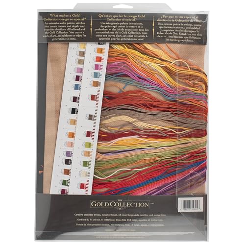 Dimensions Needlecrafts The Gold Collection Counted Cross Stitch Kit, Parrot Tulips, 15" x 12", Multicolour