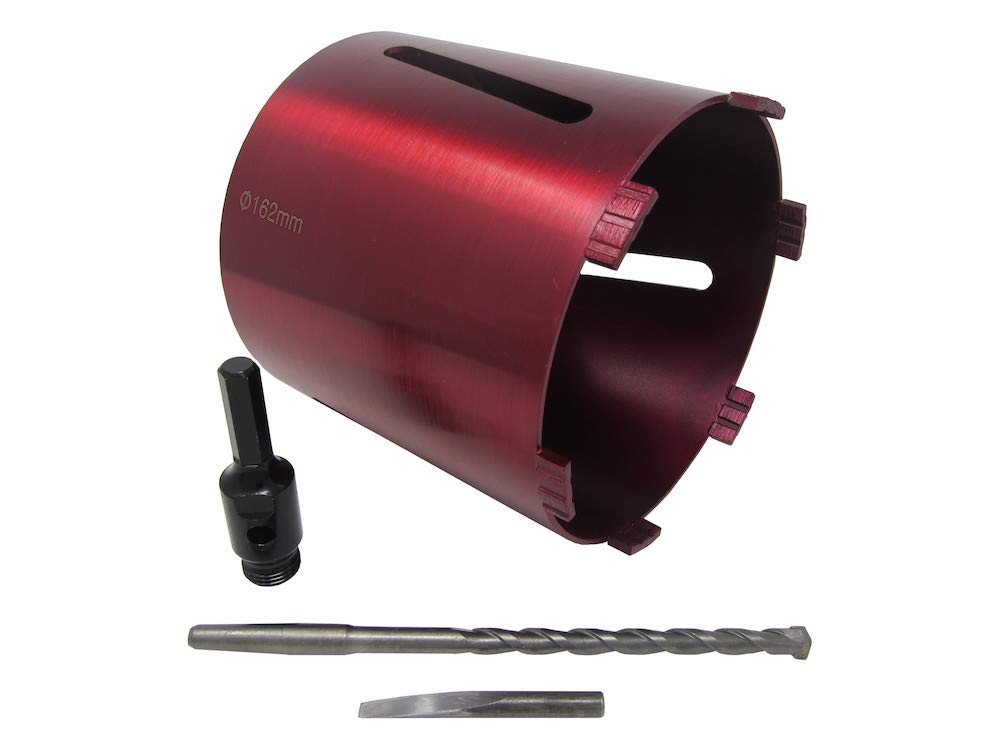 162mm Dry Diamond Drilling Core Drill Bit Turbo Segments with Hex Arbour & Drill Bit