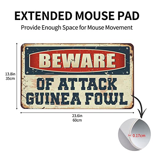 Tapis de souris Pintade d'Inde grand format contre le manque d'espace - 4