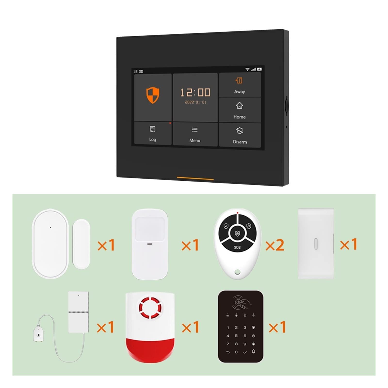 CUDTAPI 4G HD Wireless Home Burglar Security Alarm System Tuya Anti-Fingerprint Screen Support Online Upgrade(Ost-Set-P-1-6-4G Kit)