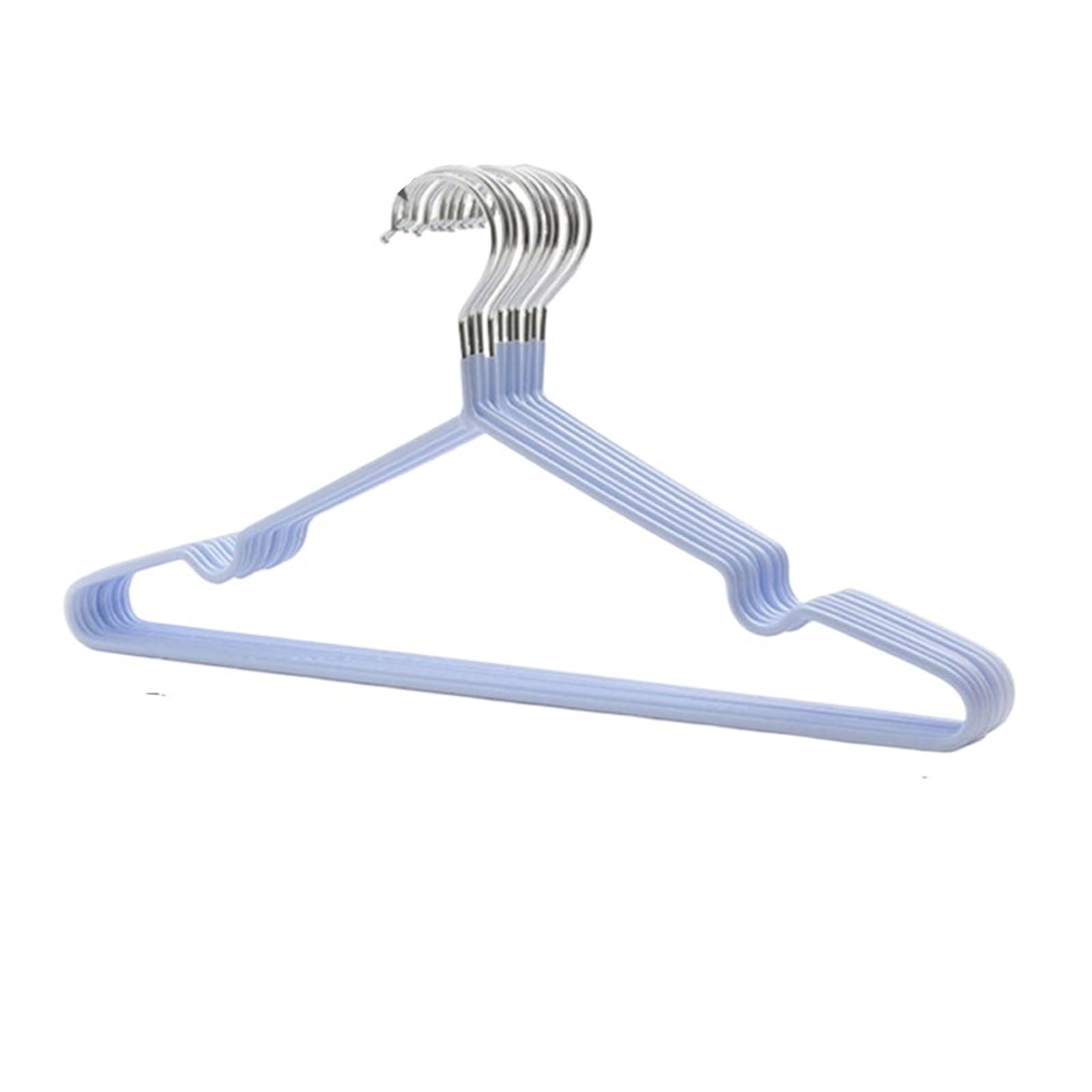 Clothes Hangers Non-Marking Hangers 10pcs Adult Household Thickening Non-Slip Children's Clothing Clothes Drying Racks(Blue)