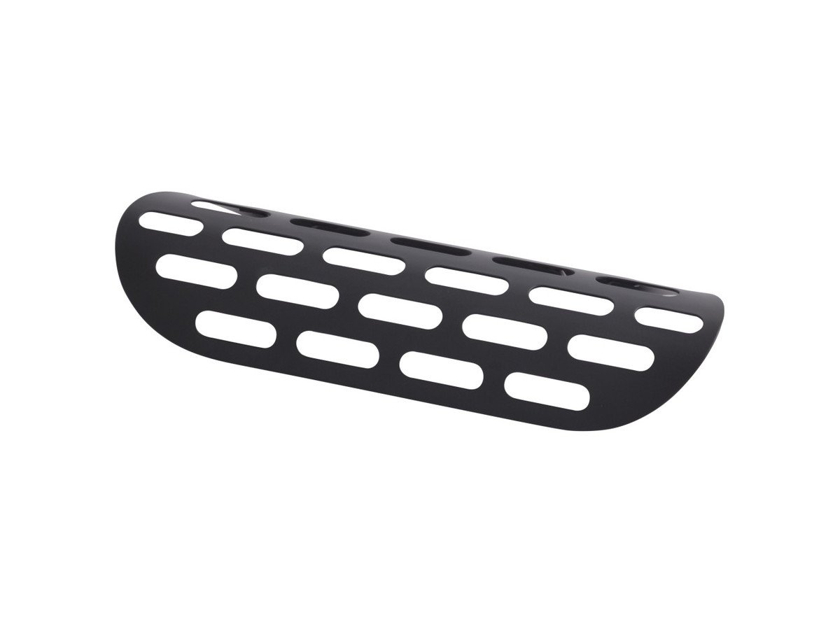 Schwarz Old School Schlitz Auspuff Hitzeschild Abdeckung - bis zu 60 mm Rohre
