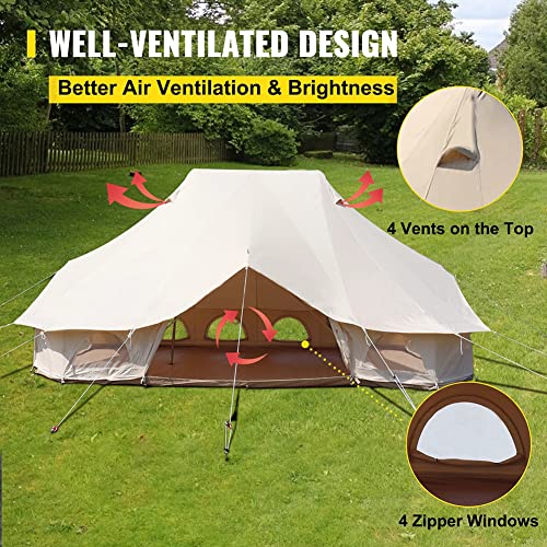Carpa Bell para 8-12 Personas GeRRiT Beige de Lona miniatura 5