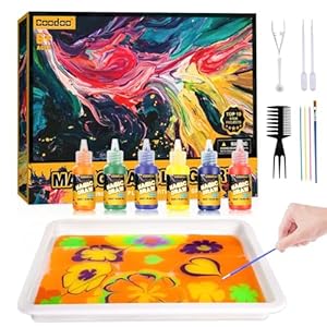 Water Marbling Paint for Kids – Arts and Crafts for Girls & Boys Crafts Kits Ideal Gifts for Kids Age 3-5 4-8 8-12