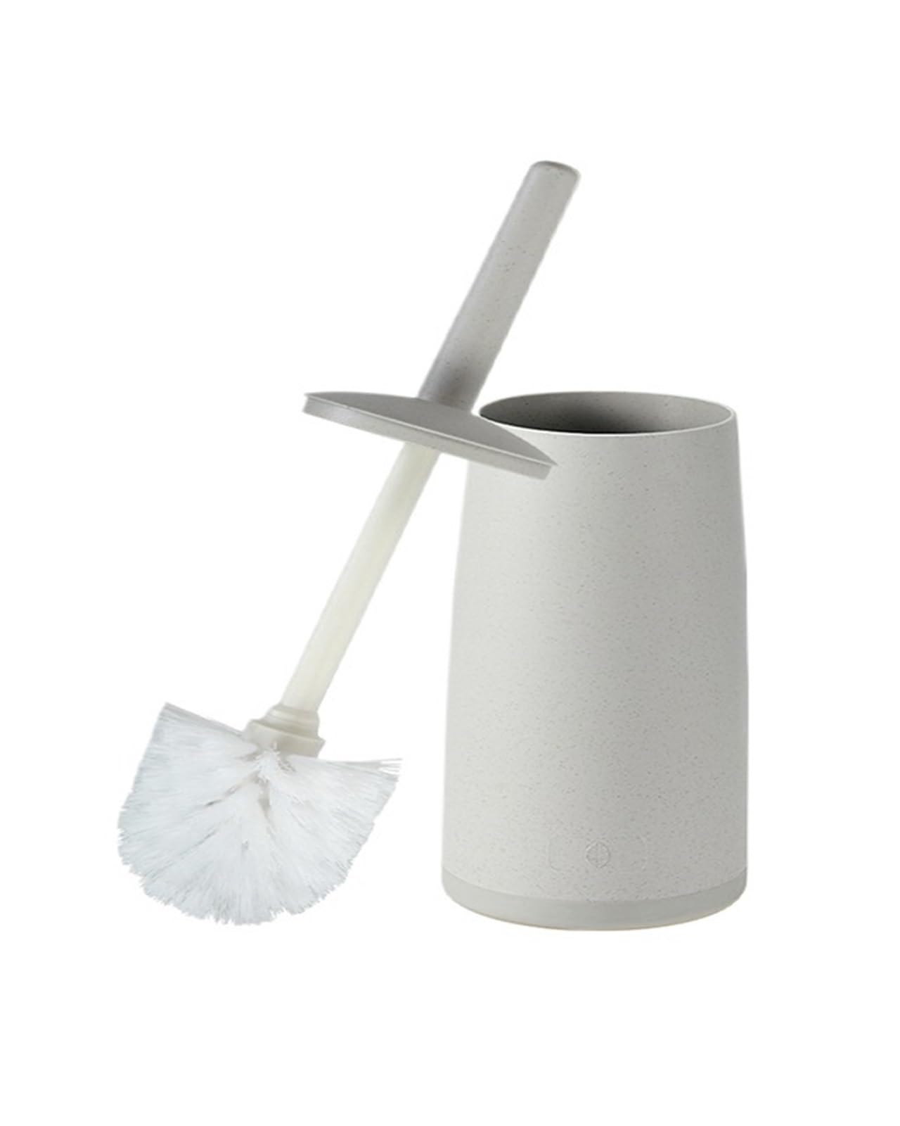 Brosse de toilette en plastique gris avec accessoires salle bains WC