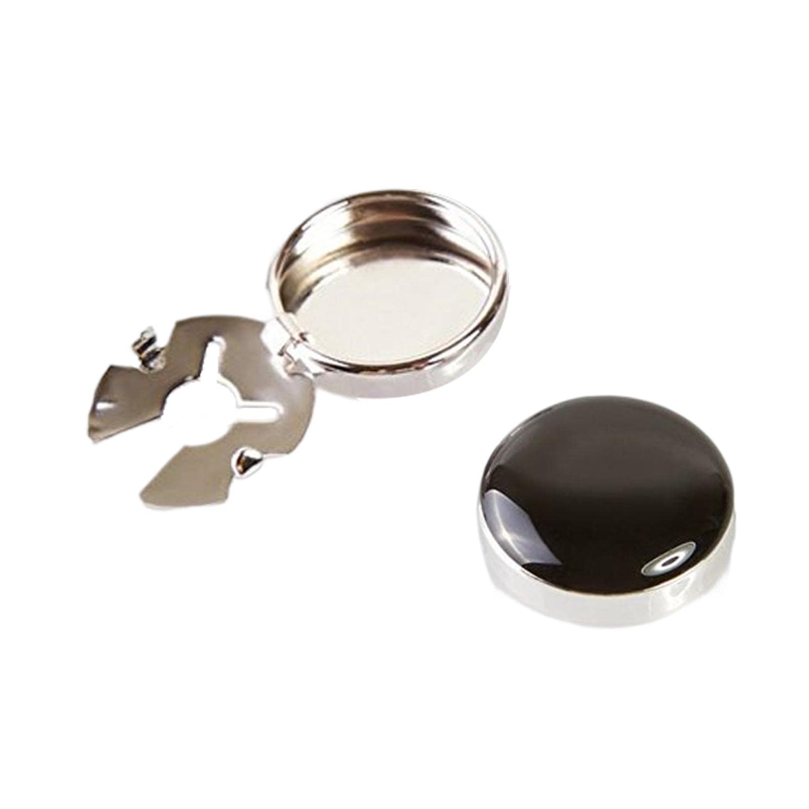 elbme 2Pcs Classic Men Cufflinks Ordinary Shirts Decor Round Button Covers Black | Mens Jewelry | Cufflinks-picture-8