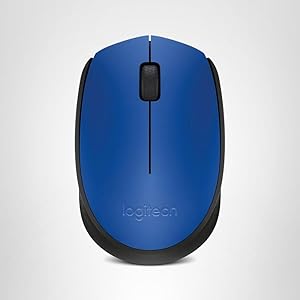 Logitech M170 Wireless Mouse for PC, Mac, Laptop, 2.4 GHz with USB Mini Receiver, Optical Tracking, 12-Months Battery Life, Ambidextrous - Blue