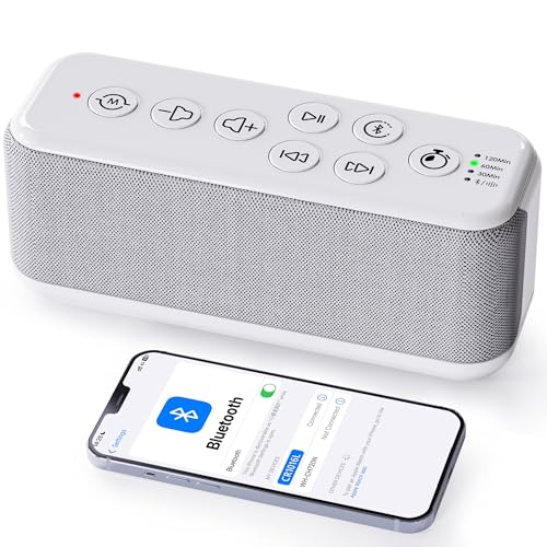 OnLyee White Noise Sound Machine with Bluetooth Speaker...