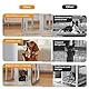 Gardner Pet Acryl Welpenauslauf, 60 cm 10 Panels hundelaufstall für wohnung, Welpenlaufstall faltbar, Transparent, mit Saugnäpfen Laufstall Hund, geeignet für Welpen, Kaninchen, Katzen, Schweine, Grau