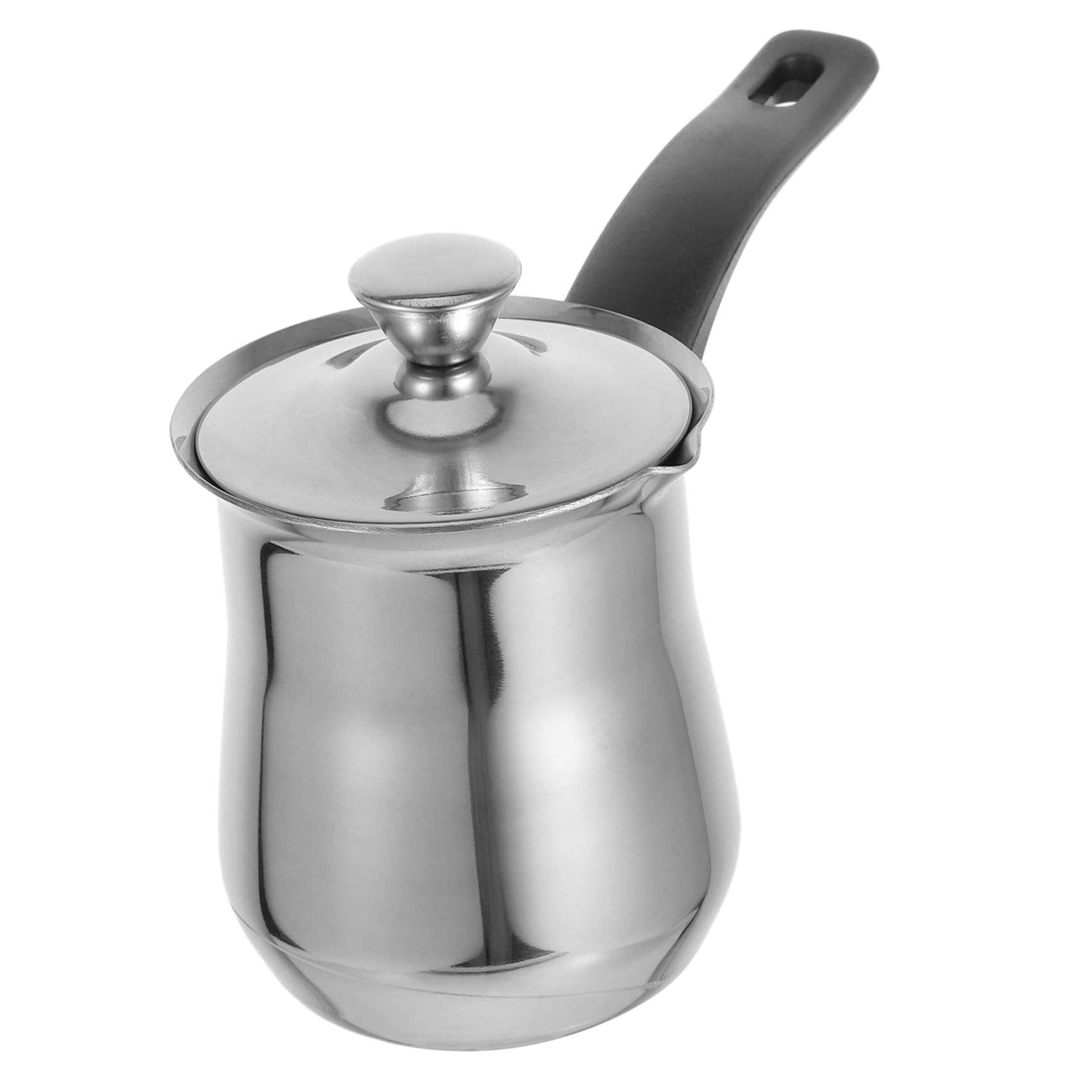 PRETYZOOM Multi-use Turkish Pot 180ml Stainless Steel Sauce Pan Milk Cookware Tea Kettle Stove Top Maker Pot for Settings