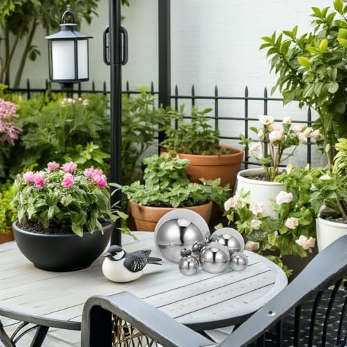 Boule ornementale de jardin résistante à la rouille pour décor durable - 8