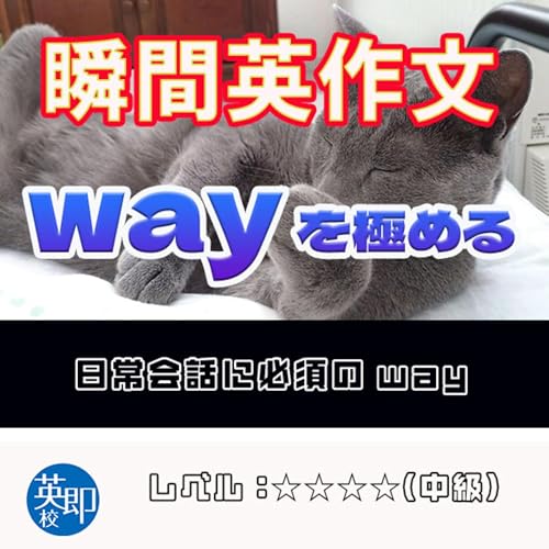 【瞬間英作文：wayを極める】「道」だけじゃない！wayを日常会話で使いこなそう
