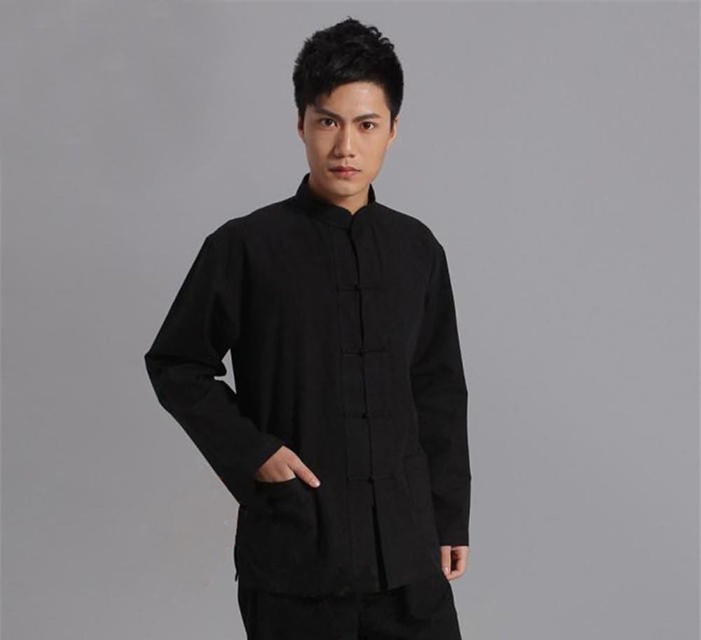 ZooBoo Traditional Long Sleeve Tang Kung Fu Uniform Men's Shirt - Image 2