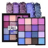 16 Colors Shimmer Matte Eyeshadow Palette,Waterproof Colorpop Navy Blue Eyeshadow Purple Eye shadow...