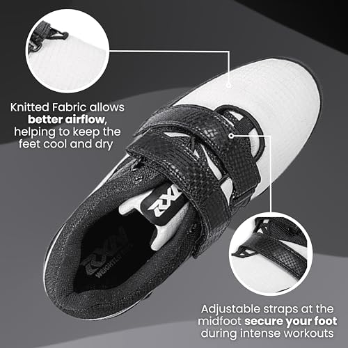 Image of RXN Hercules Weightlifting Shoes for Men and Women - Weight Lifting Shoes for Powerlifting, Deadlifting & Crossfit - Strap and Lace-Up Gym Shoes - Non-Slip Olympic Lifting Shoes