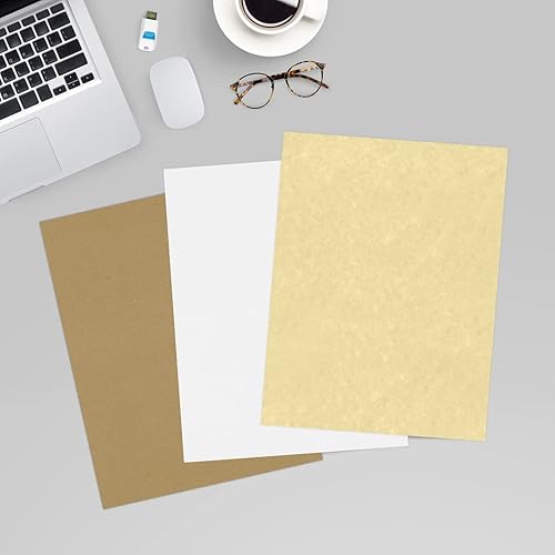 Miniatura 6 de LUXPaper 8.5" x 11" cartulina para manualidades y tarjetas en 65 lb. Pergamino dorado, suministros, 50 unidades (oro)