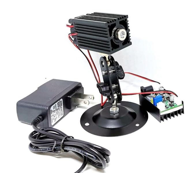Focusable 532nm-100 Green Line Módulo de diodo láser w 12V Power & Holder-3350