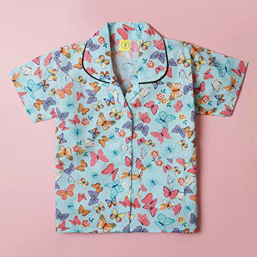 Image of Little Swag Alphabets Cartoon Printed Unisex Cotten Pyjama Night Suit Set for Kids, Girls and Boys Wear