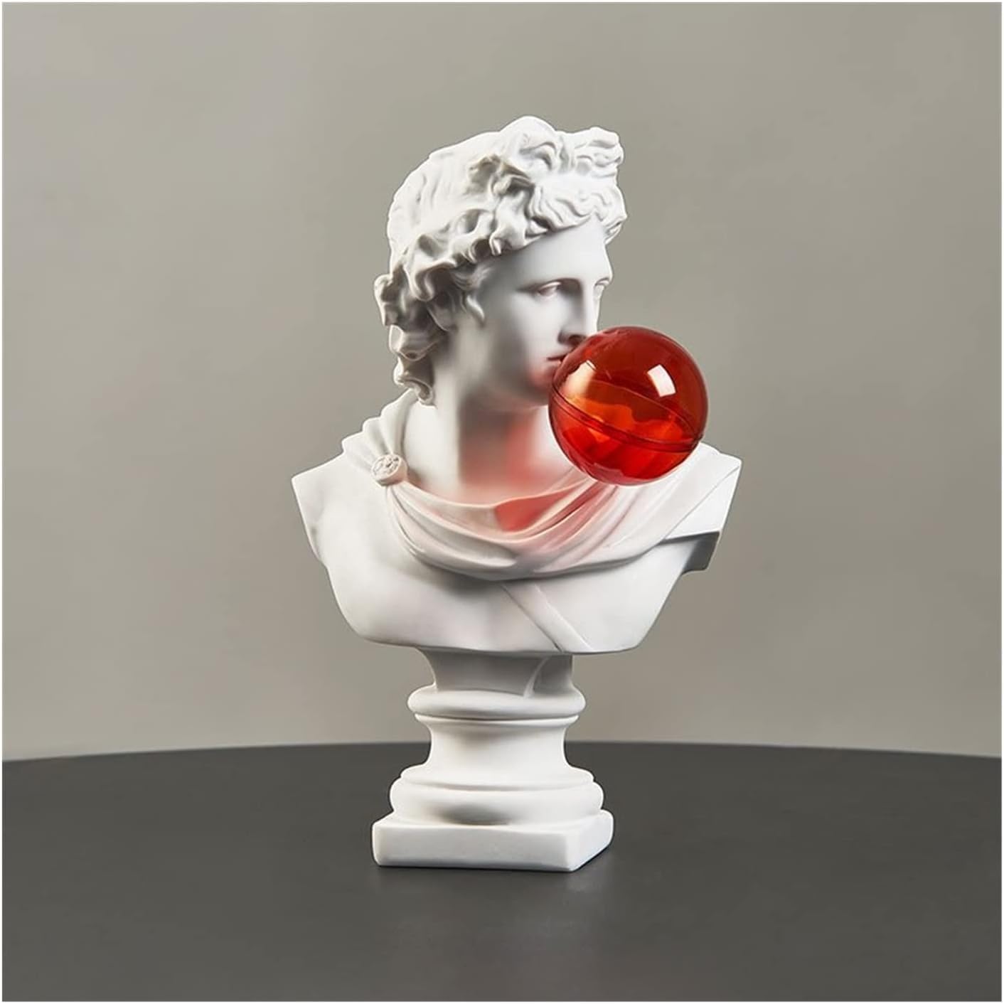 Statue de David buste grec de 29 cm pour décoration de salon chic