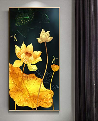 Kit de peinture diamant broderie 5d diy lotus grand format