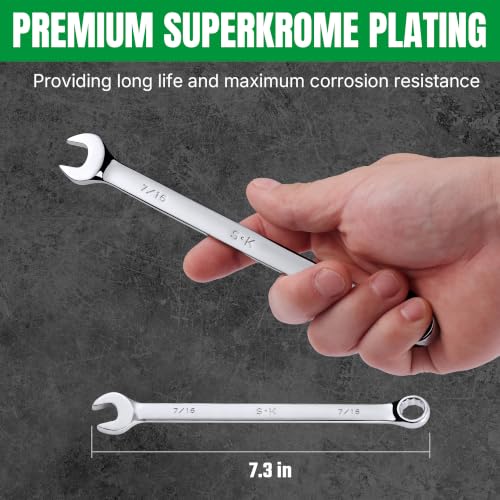Image of SK 7 /16 inch Combination Wrench, SAE, Premium CR-V Steel
