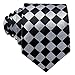 Barry.Wang Classic Ties for Men Geometric Plaid Necktie Set