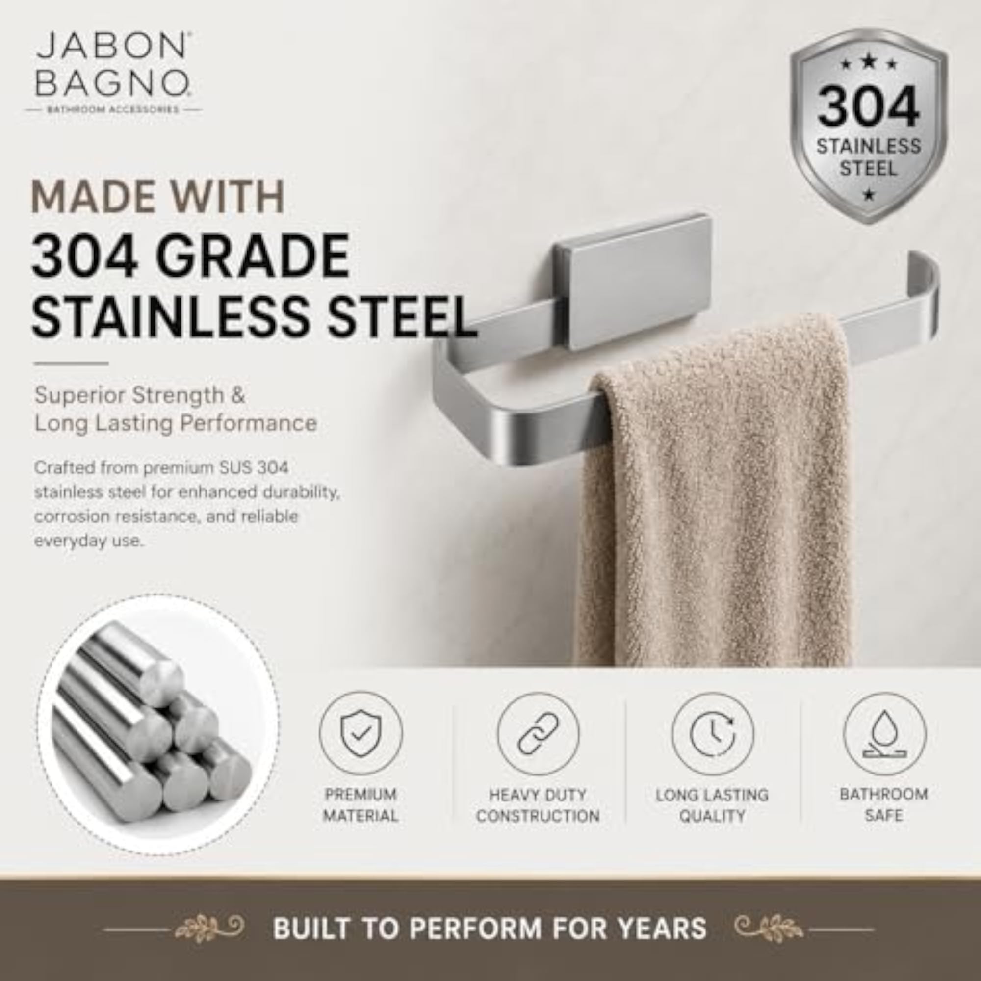 Stainless Steel Towel Ring for Bathroom Wall Mount