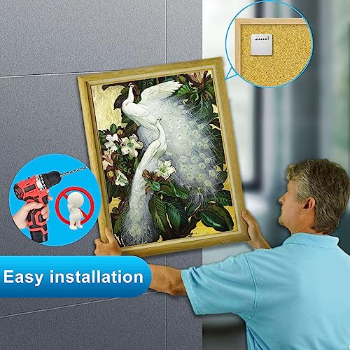 20 ganci autoadesivi per quadri, 40x40 mm, in