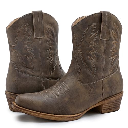 GLOBALWIN Women's Vegan Cowgirl Boots