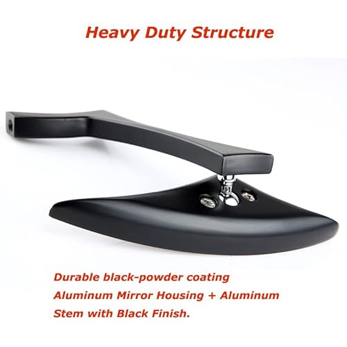 Spauto Blade Motorcycle Rear View Mirrors For Harley Street Bike Scooter Chopper Cruiser Sportster Dyna Softail Dirt Bike(Black, 8Mm/10Mm Adapters) #TOP1