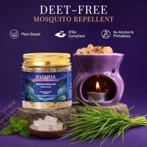Image of Nytarra Mosquito Repellent Herbal Blend | DEET Free Plant Based Mosquito Defense for Home | Refreshing Herbal Aroma | Long Lasting Fragrance | Protective Shield Against Mosquitoes | Up to 4-6 Hours