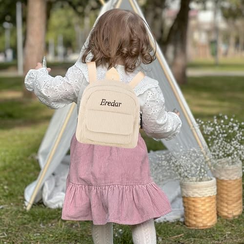 Personalized Corduroy Backpack,Custom Embroidered Name Mini Backpack, Personalized Embroidered Backpack4