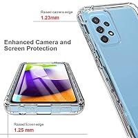 OWKEY für Samsung Galaxy A52 5G&4G / A52s 5G Hülle, 360 Grad Stoßfest Handyhülle Silikon Roubst Cover mit Integriertem Displayschutz Schutzhülle Case Cover(Klar) – Ansicht 4