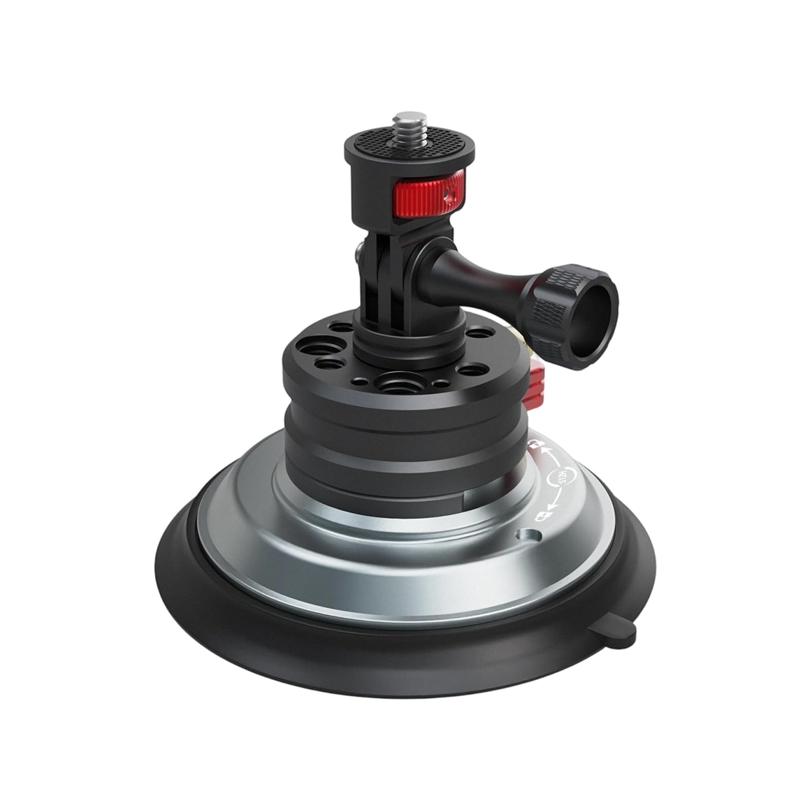 Soporte de aleación para cámara de vehículo con rotación de 360 grados y tecnología de succión al vacío para video estable para montaje en coche