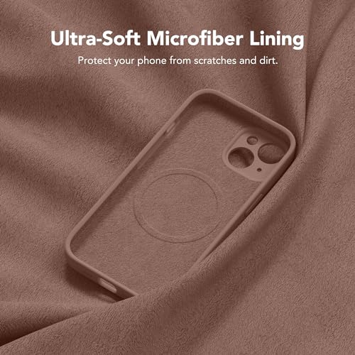 Image of Magnetic for iPhone 15 Plus Case, Compatible with MagSafe, [Full Camera Protection][Screen Protector] Silicone Shockproof Protective Phone Case for iPhone 15 Plus 6.7 inch, Brown