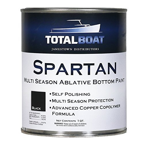 TotalBoat Spartan Boat Bottom Paint | Multi-Season Marine Antifouling (Black, Gallon)