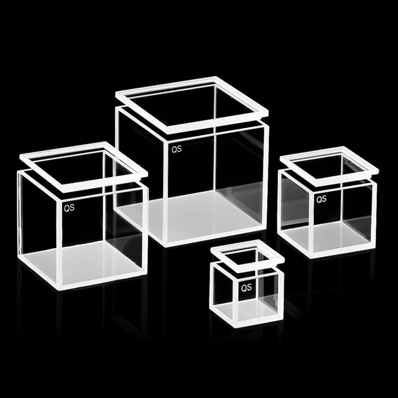 Cuvette de fluorescence en quartz fritté 125ml avec couvercle pour laboratoire