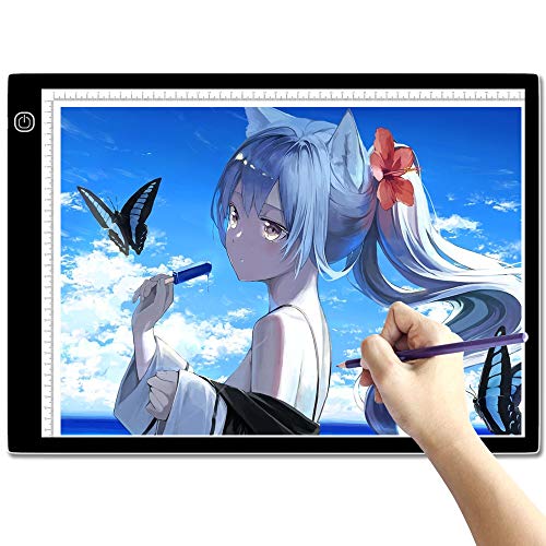 最安値 Led トレース台 高輝度 4mm超薄型 トレーサー Samtian Ledライトボックス 目盛り付き ライトボード 初心者 プロ向き 無段階調光なライトテーブル Usb給電式 イラスト用傾斜台 軽量薄型のトレス台 Led とれーす台 漫画家セット トレース作業 イラスト作成