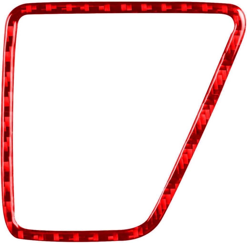 Car Red Carbon Fiber Accessories Dash Vent 5pcs Protective Cover Sticker Compatible with Honda Civic 9 Coupe/Sedan 2013 2014 2015